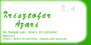 krisztofer azari business card